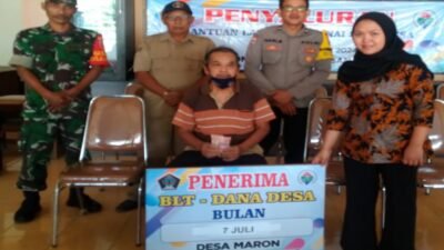 Pesan Serda Luar Misgianto Di Acara Penyaluran BLT DD Desa Maron Kademangan