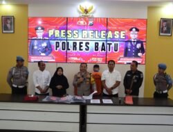 Polres Batu Amankan Sejoli Usai Kuburkan Janin Hasil Aborsi di Malang