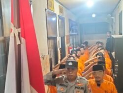 Momentum Hari Kemerdekaan RI ke-79  Tahanan Polresta Banyuwangi Peringati Detik-  Detik Proklamasi dengan Khidmat