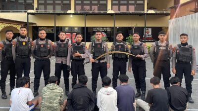 Polres Pelabuhan Tanjungperak Amankan 7 Kelompok Gang Allstar di Tenggumung Baru Surabaya