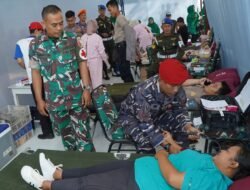 Sambut HUT ke-79 TNI, Satuan TNI wilayah Blitar Gelar Bakti Sosial Donor Darah