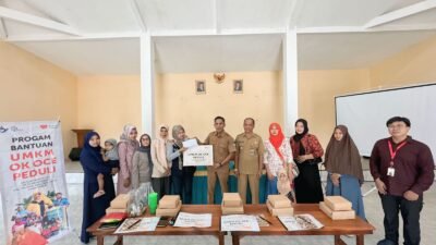 Rumah Zakat dan Ok Oce Kembali memberikan pendampingan untuk UMKM desa Ngadiluwih.