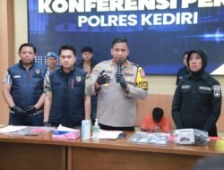 Kurang dari 1X24 jam Polres Kediri berhasil Amakan Pelaku Pembunuhan