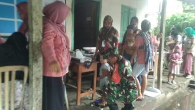 Peran Aktif Babinsa Kelurahan Jegu Dalam Pencegahan Stunting Bersama Bidan Dan Kader Posyandu