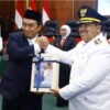 Gubernur Jawa Timur Pimpin Prosesi Sertijab Dan Penyampaian Visi Misi Bupati dan Wakil Bupati Jombang Periode 2025-2030