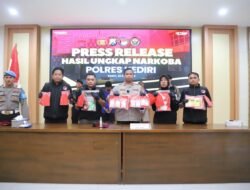 Polres Kediri Gagalkan Peredaran Sabu Hampir 1 Kg