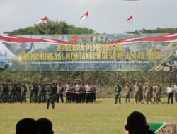 Upacara Pembukaan TMMD Ke-124 TA 2025 di Lengkong, Kapolres Nganjuk Siap Berikan Dukungan