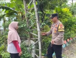 Dukung Ketahanan Pangan, Bhabinkamtibmas Desa Senjayan Pantau Pekarangan Bergizi Warga