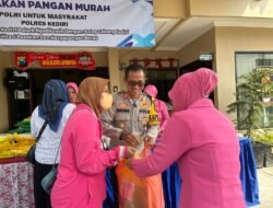Gerakan Pangan Murah dalam rangka mendukung Program Pemerintah dan Peringatan HUT RI ke 80 Tahun di Mapolsek Ngadiluwih