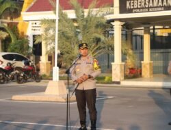 Kapolres Kediri Tekankan Pelayanan Humanis saat Pimpin Apel Anggota Satlantas