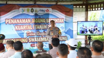 Tanam Jagung Kuartal I, Polres Kediri Garap 10 Hektar Lahan di Papar