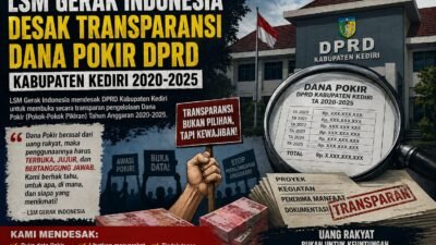 LSM GERAK INDONESIA DESAK KETERBUKAAN DANA POKIR DPRD KABUPATEN KEDIRI TAHUN 2020–2025