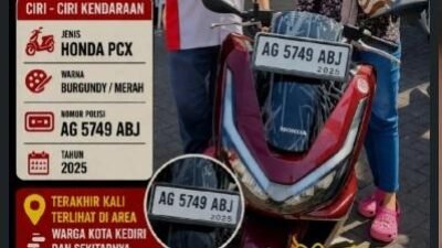 Motor PCX Milik Warga Kota Kediri Diduga Dibawa Dan Tidak Dikembalikan