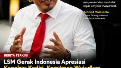 LSM Gerak Indonesia Apresiasi Kapolres Kediri, Komitmen Wujudkan Kabupaten Kediri Zero 303 Sabung Ayam.