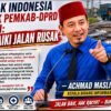 Gerak Indonesia Desak Pemkab dan DPRD Kediri Segera Perbaiki Jalan Rusak.