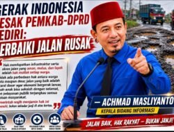 Gerak Indonesia Desak Pemkab dan DPRD Kediri Segera Perbaiki Jalan Rusak.