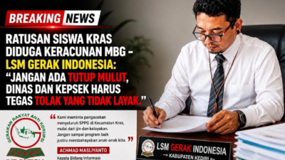 RATUSAN SISWA KRAS DIDUGA KERACUNAN MBG – LSM GERAK INDONESIA: JANGAN ADA TUTUP MULUT, DINAS dan KEPSEK HARUS TEGAS TOLAK YANG TIDAK LAYAK